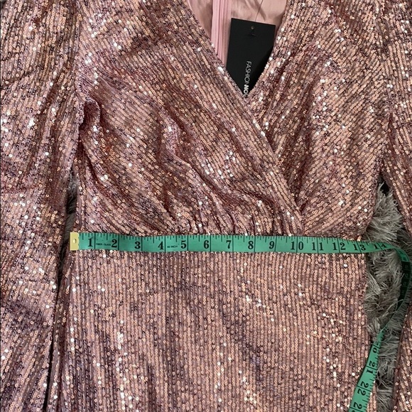 COPY - Fashion Nova Money Shot Sequin Maxi Dress Mauve L - Picture 15 of 16